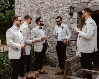 Bespoke linen men suit, beach wedding suit, groom wear suit,prom suit for men, groomsmen suit, party wear suit,