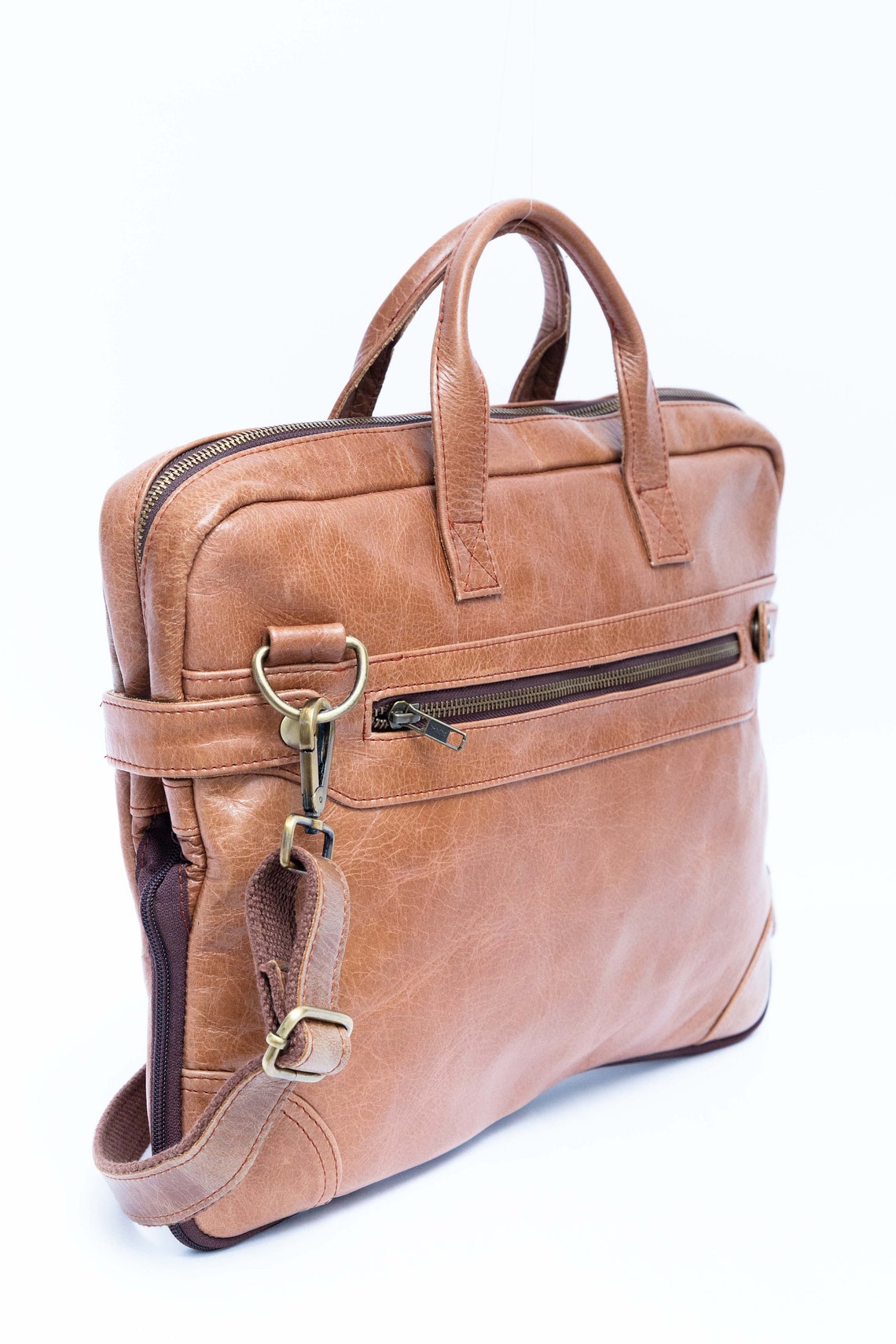 16 Zoll ECHT LEDER Messenger BAG Laptop Notebook Tasche Herren Etsy