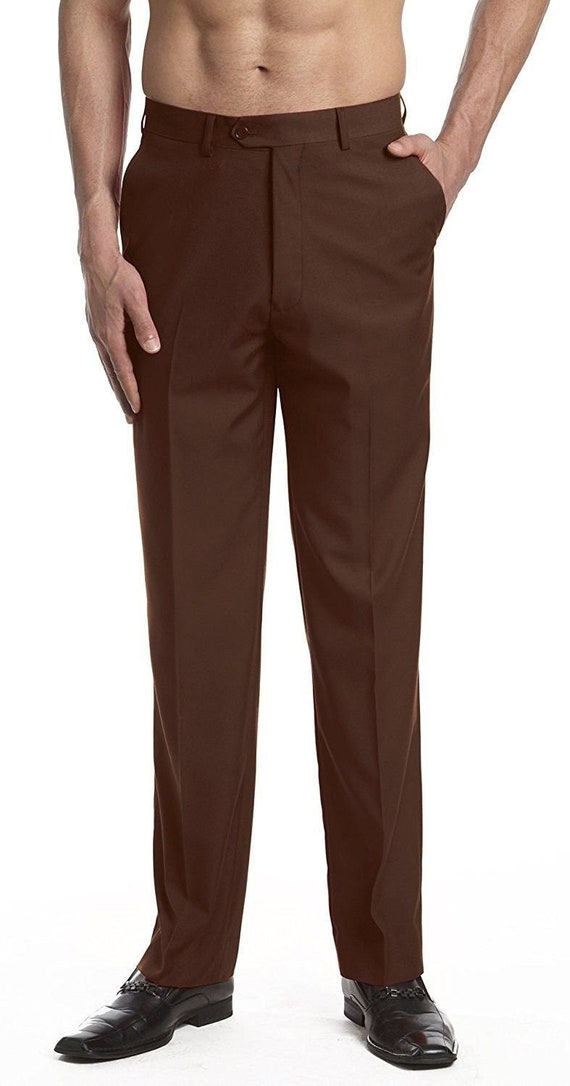 Men Elegant Brown Pant Office Wear Pant Men Formal Trouser Etsy