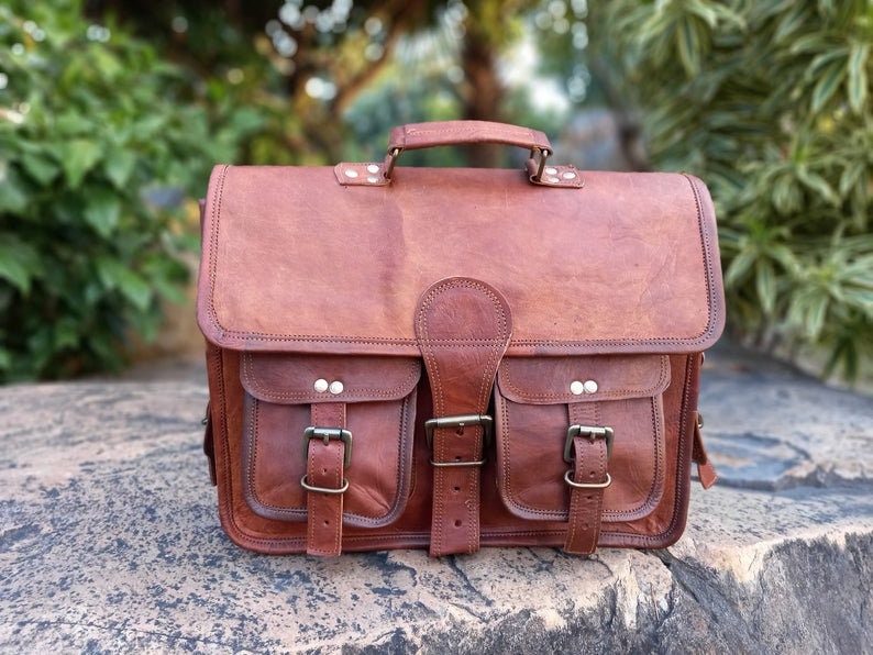 Leather Bag Large Leather Motorcycle bag Set Leather Bike Etsy