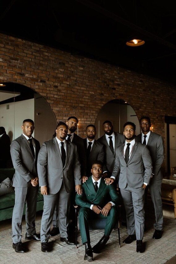 Grey Suit for Summer Wedding 