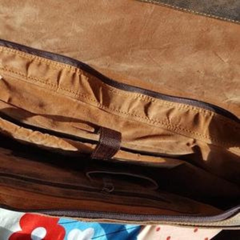 Genuine Leather Messenger Bag College Bag Laptop Bag Shoulder Etsy