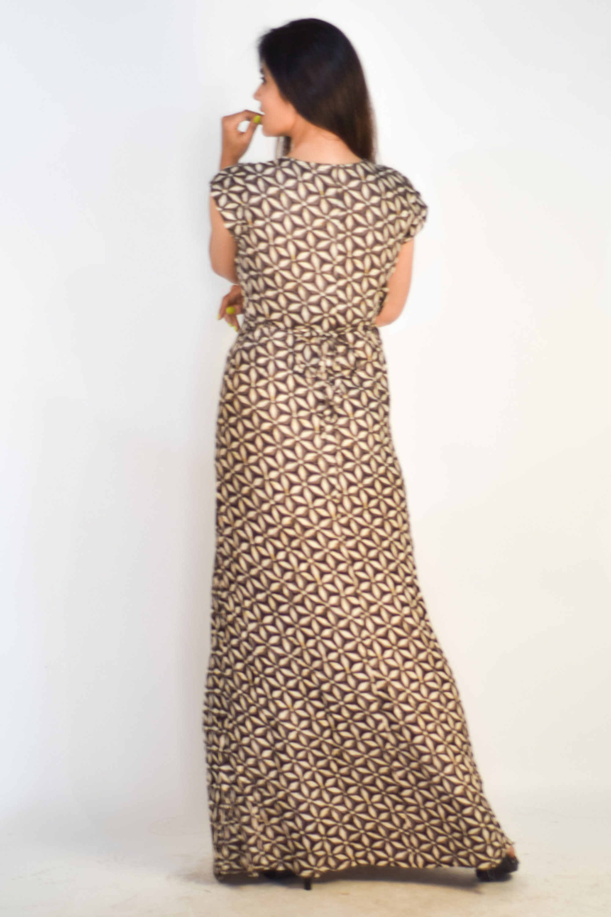 long rayon gown