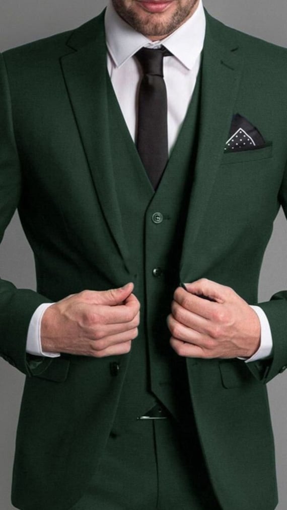 ABITO UOMO Elegante Abito Verde Uomo Abito Verde Uomo Costume Da Festa Uomo  Abito da Sposa Abito da Sposa Uomo Prom Suit Abito Per Uomo -  Italia