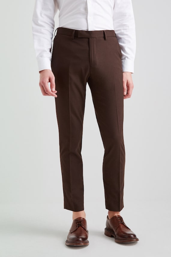 Buy AD & AV Men Coffee Brown Solid Synthetic Single Formal Trousers Online  at Best Prices in India - JioMart.