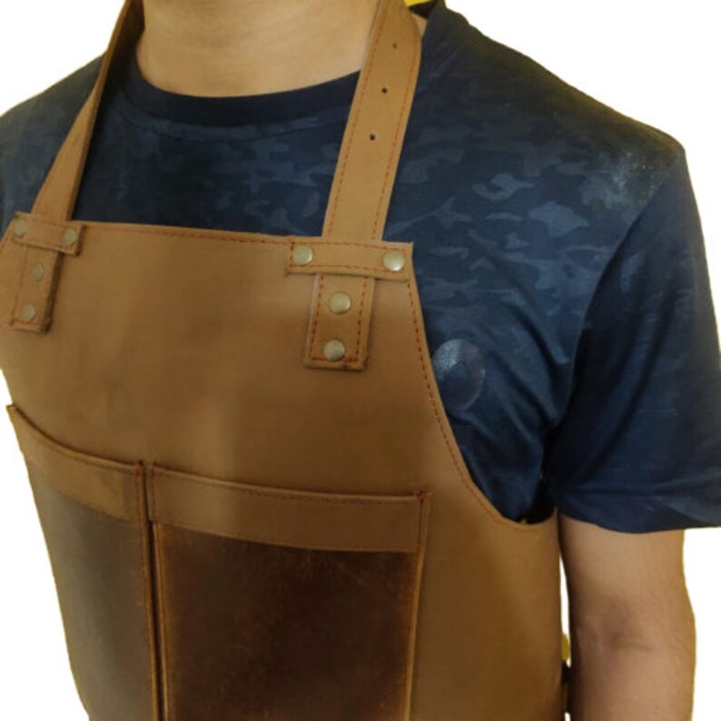 Brown Leather Apron for Blacksmiths Tradesmen Artisans Etsy