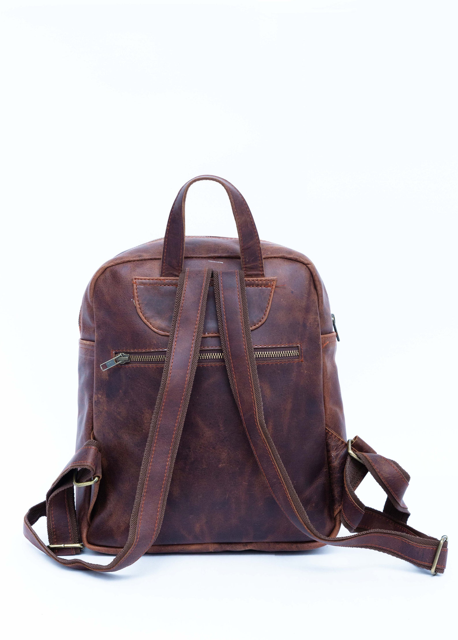 Full Grain Handmade Mini Leather Backpack Small Backpack - Etsy