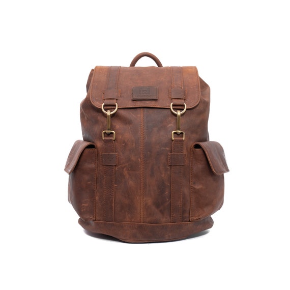 16 inches Genuine Leather Shoulder Satchel Backbag College Bag | Etsy