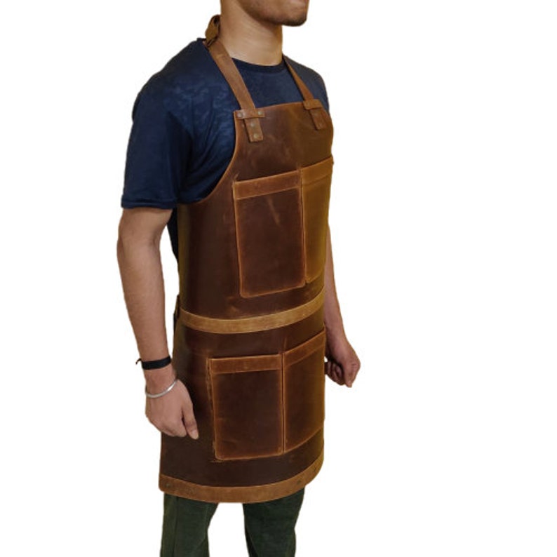 Brown Leather Apron for Blacksmiths Tradesmen Artisans Etsy
