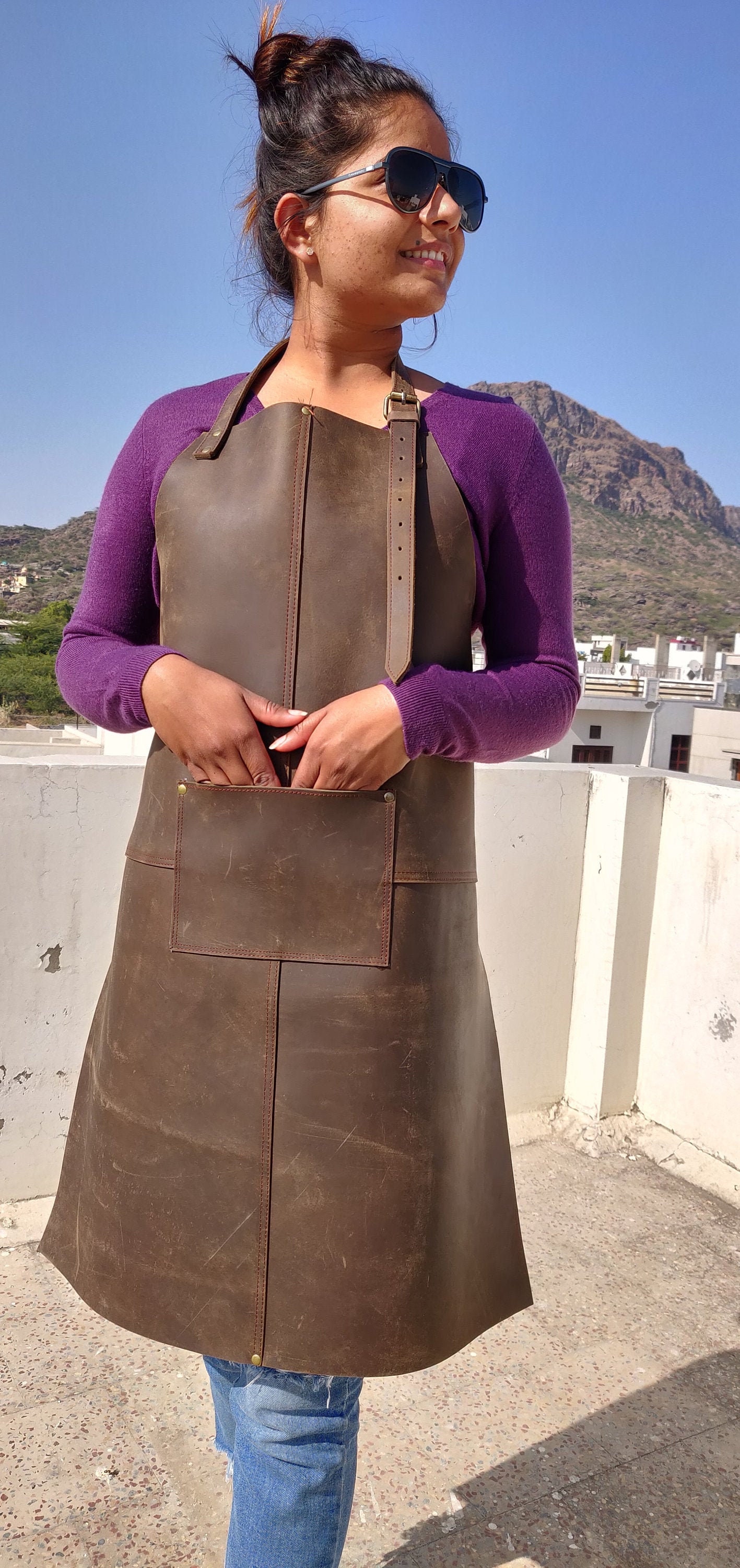 Premium Leather Tool Apron With Leather Pockets for Etsy