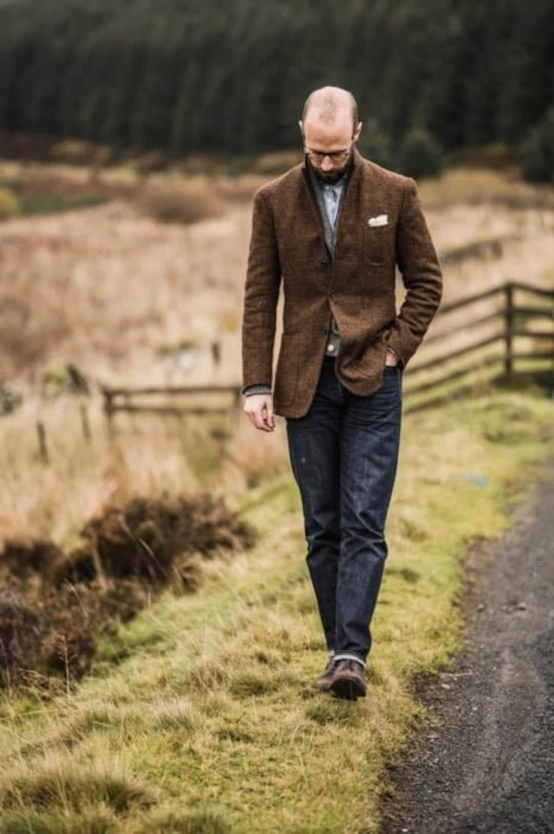 Man Tweed Brown Jacket Perfect For Any Formal Occasion woolen Etsy man-tweed-brown-jacket-perfect-for-any-formal-occasion-woolen-etsy