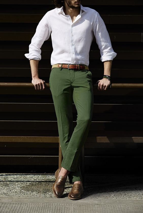 Buy Green Linen Solid Plain Formal Shirt For Men by Arihant Rai Sinha  Online at Aza Fashions.