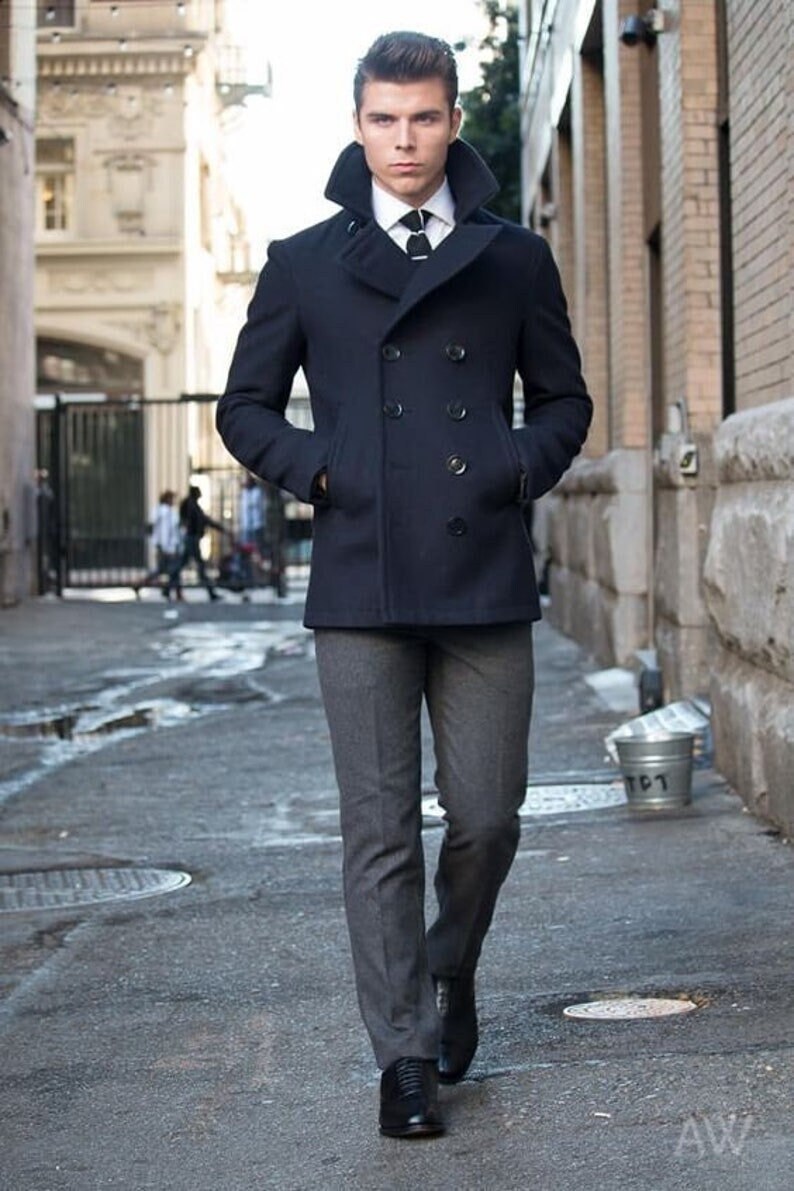 Short Navy Peacoat - Etsy