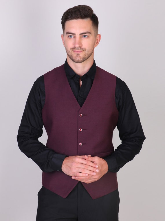 Groomsmen store burgundy vest