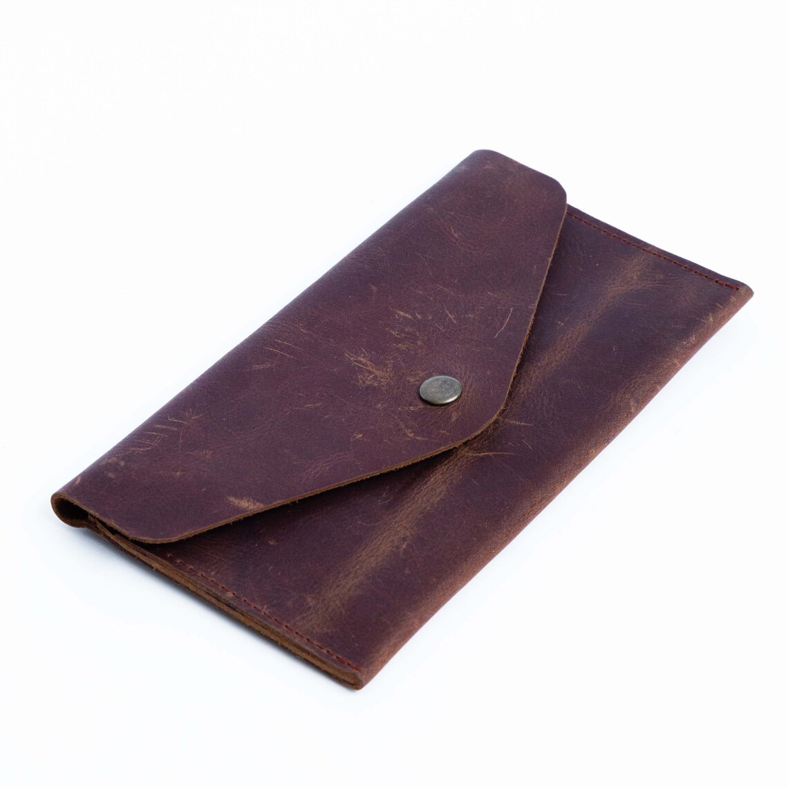 Leather Envelope Personalized Leather Wallet Travel Ticket Etsy