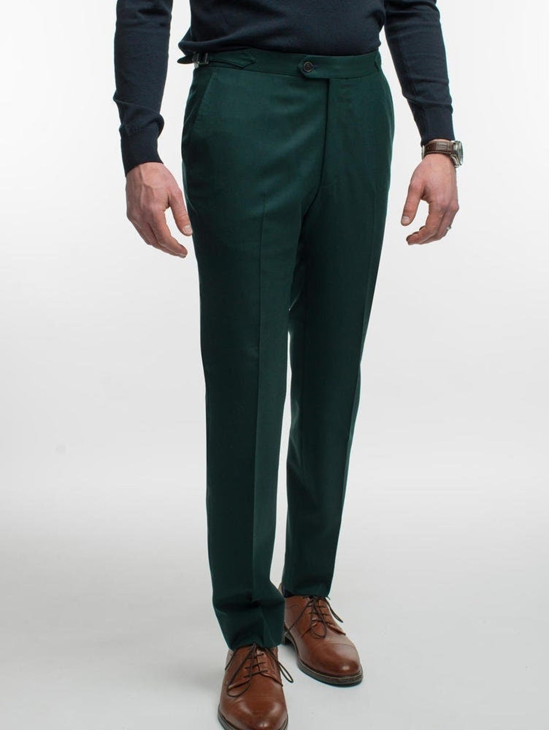 Men Elegant Green Pant Office Wear Pant Men Formal Trouser - Etsy