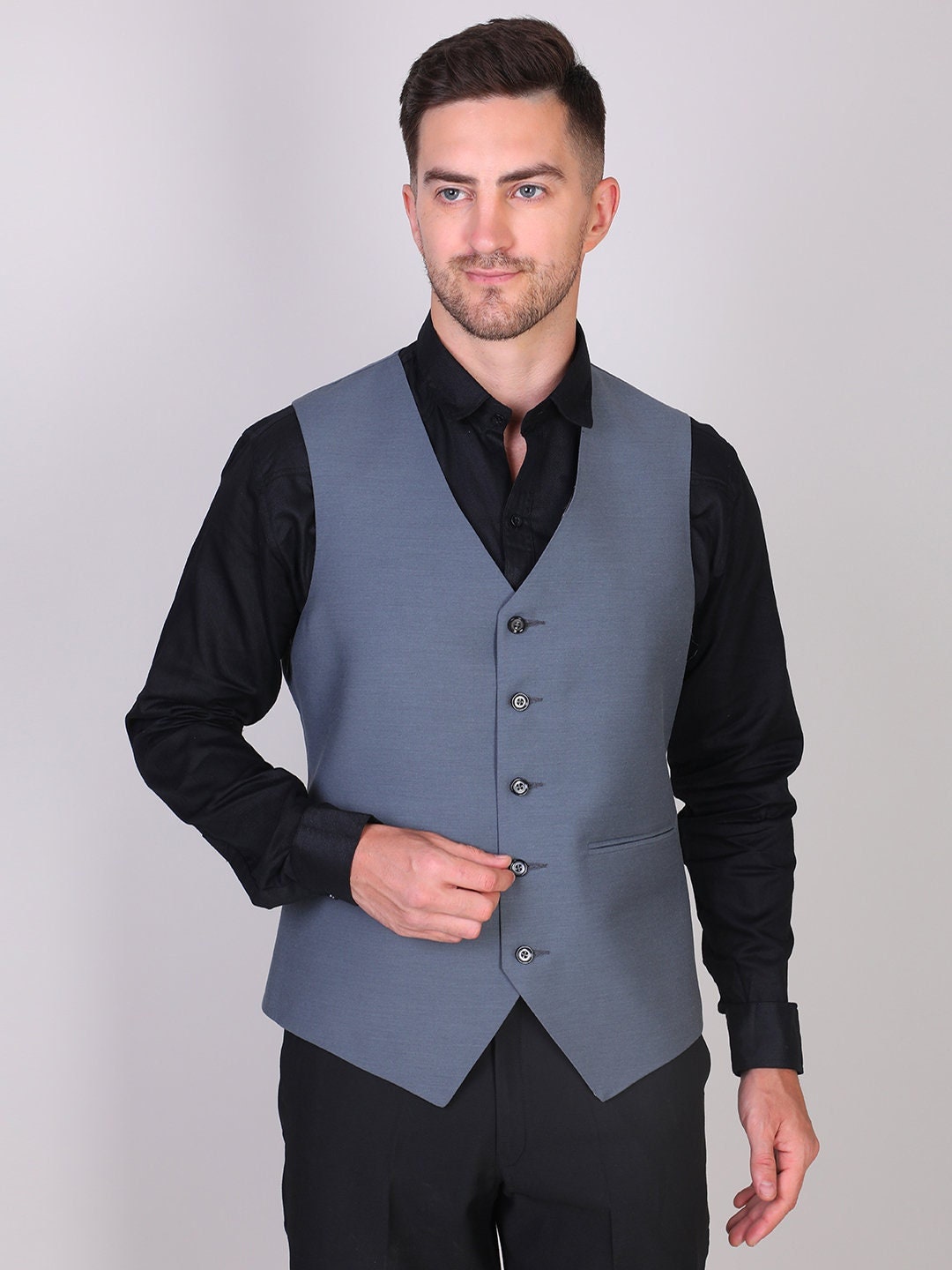 Bespoke Suitmen Grey Vest for Weddinggrooms & Etsy