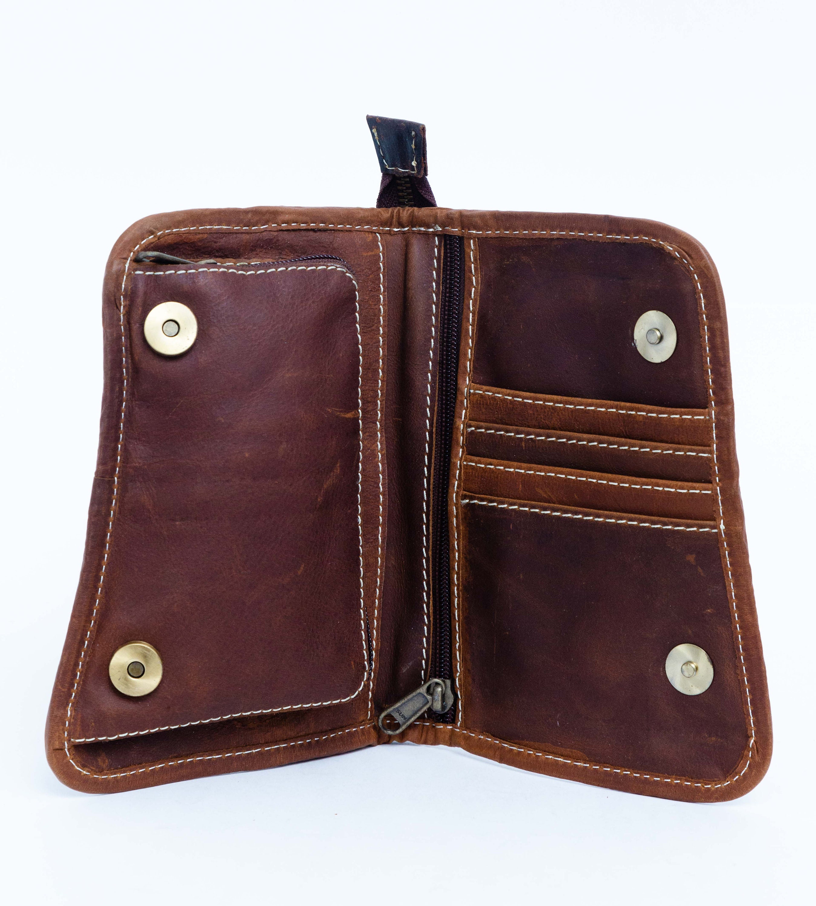 Brown Leather Waist Bag With Pockets / Traveler Bag / Oversize | Etsy