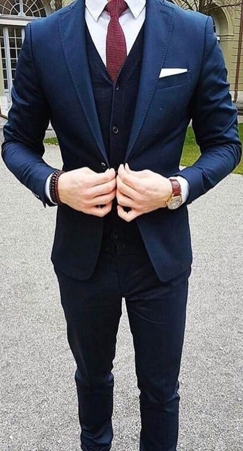 Men Teal Blue Suit Beach Wedding Suit Groom Wear Suit 3 Piece Etsy