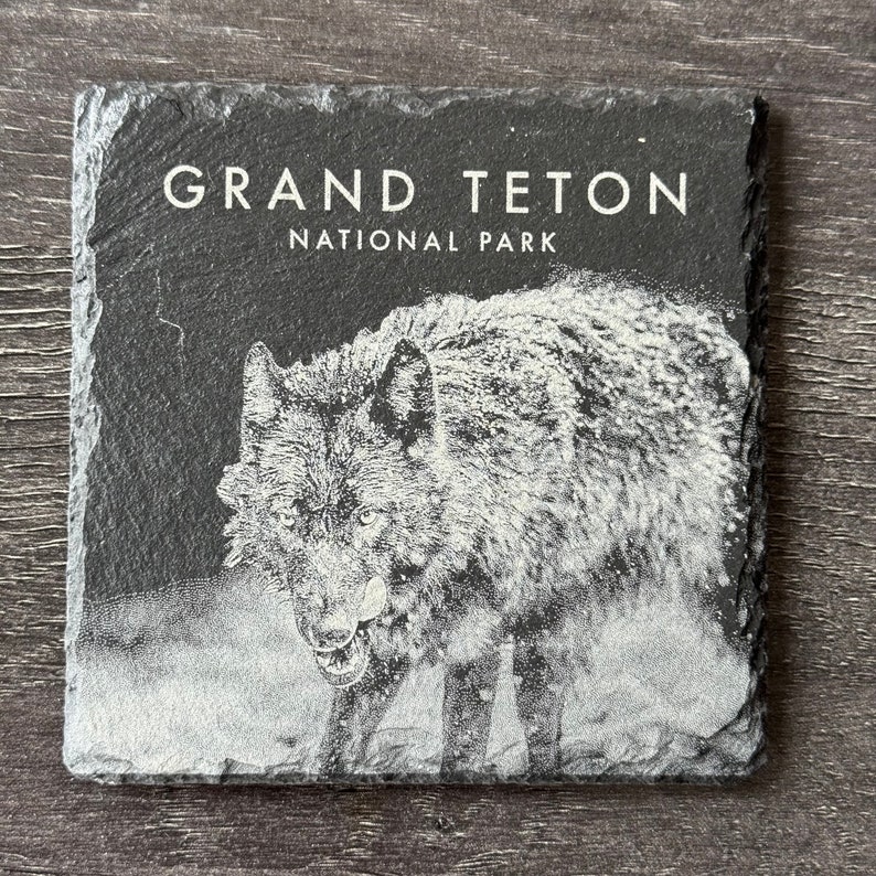 Wildlife Coasters Black Wolf from The Wapiti Pack image 1
