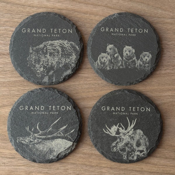 Wildlife Coasters - Grand Teton Pack - Set of Four - Round
