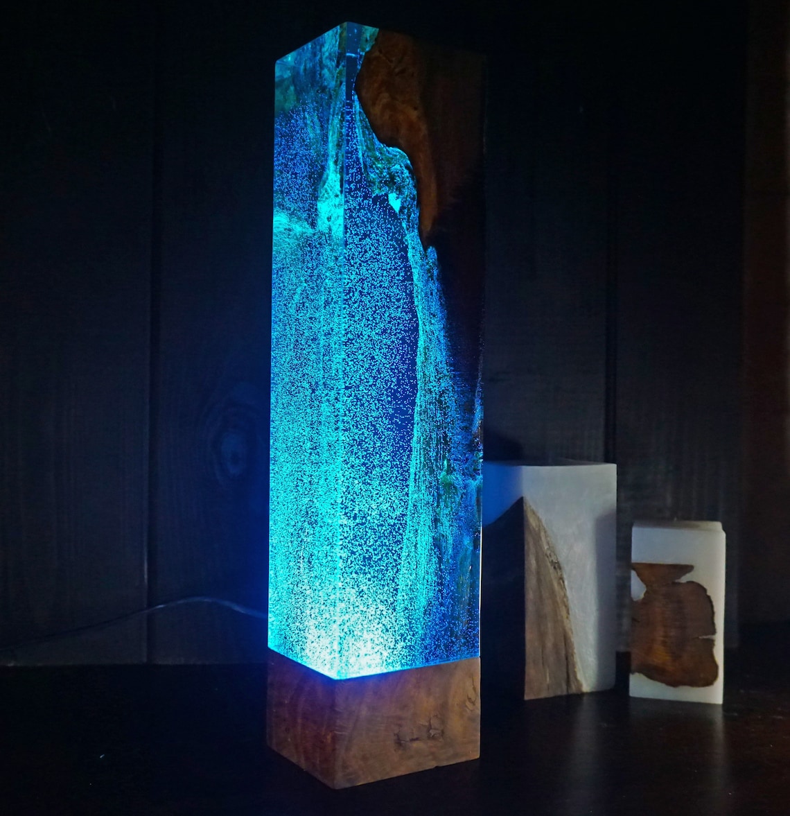 Seabed Resin Lamp Epoxy Wood Night Light Crafting Art Etsy