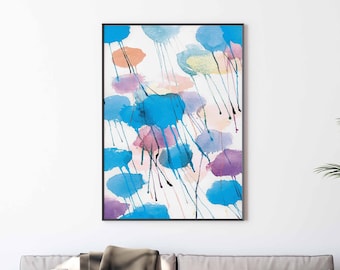 Abstract Stains Fine Art Print: Clouds or Jellyfish - Expressionism