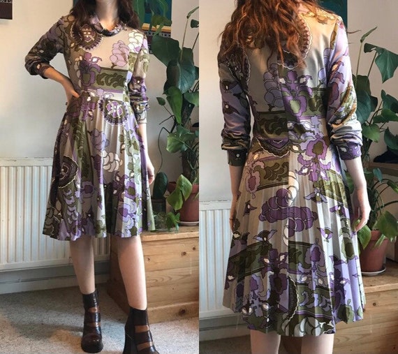 Vintage 60s Psychedelic Dress