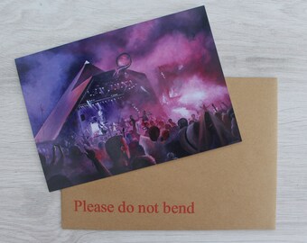 The Killers at Glasto  - A5 Glossy Art Print Card