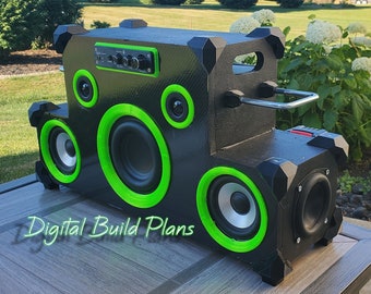 JCCD Boombox Build Plans - 100w Bluetooth Portable Full Range Speaker