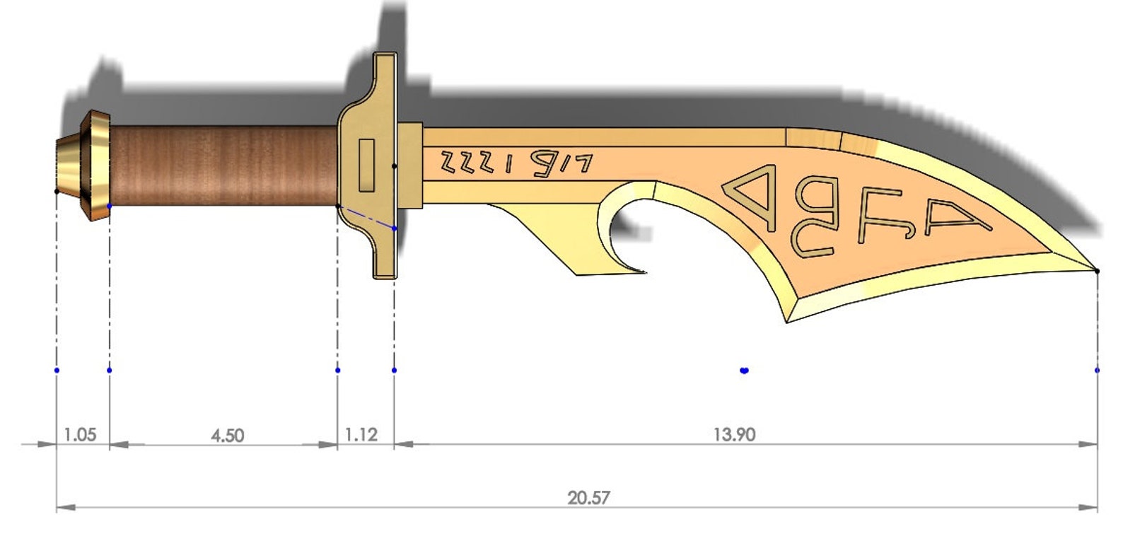 Mandau Dagger Final Fantasy 11 FFXI Relic 3D Printed Cosplay Etsy UK