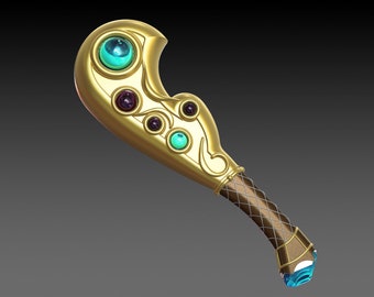 Yagrush Club White Mage 3D Model Final Fantasy XI STL 3MF