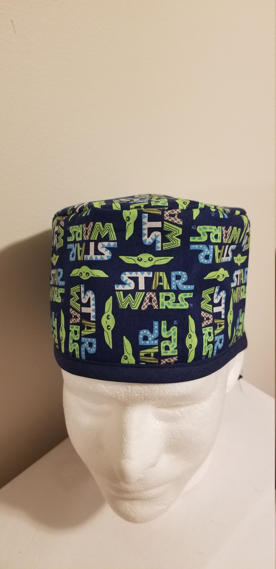 Reversible Star Wars Yoda Scrub Cap / Bikers Cap /