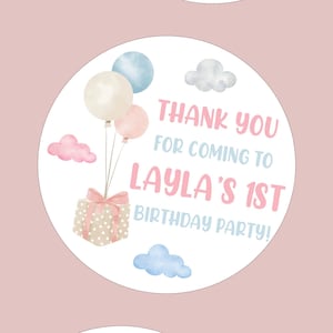 Adesivos personalizados para festa de aniversário, presentes e balões para crianças - adesivos fofos personalizados para lembrancinhas de festa com nome infantil - perfeitos para bolsas de festa