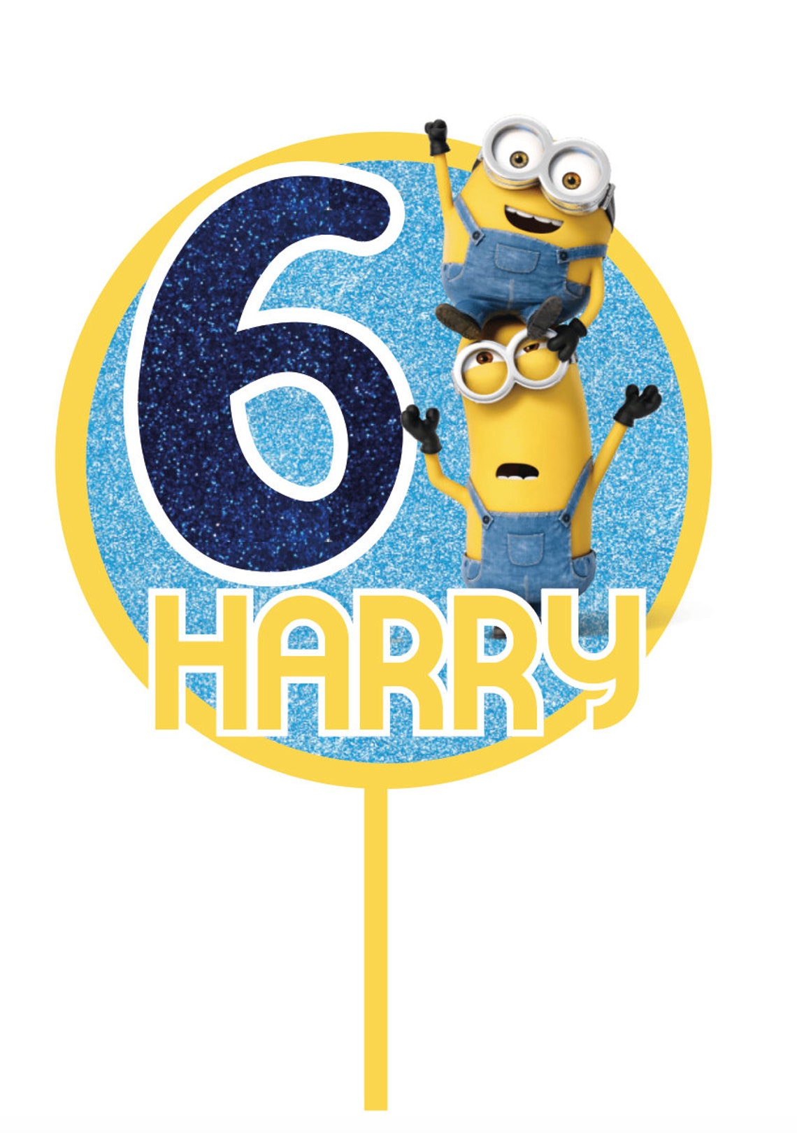 Minions Cake Topper Bespoke Character Cake Topper Etsy