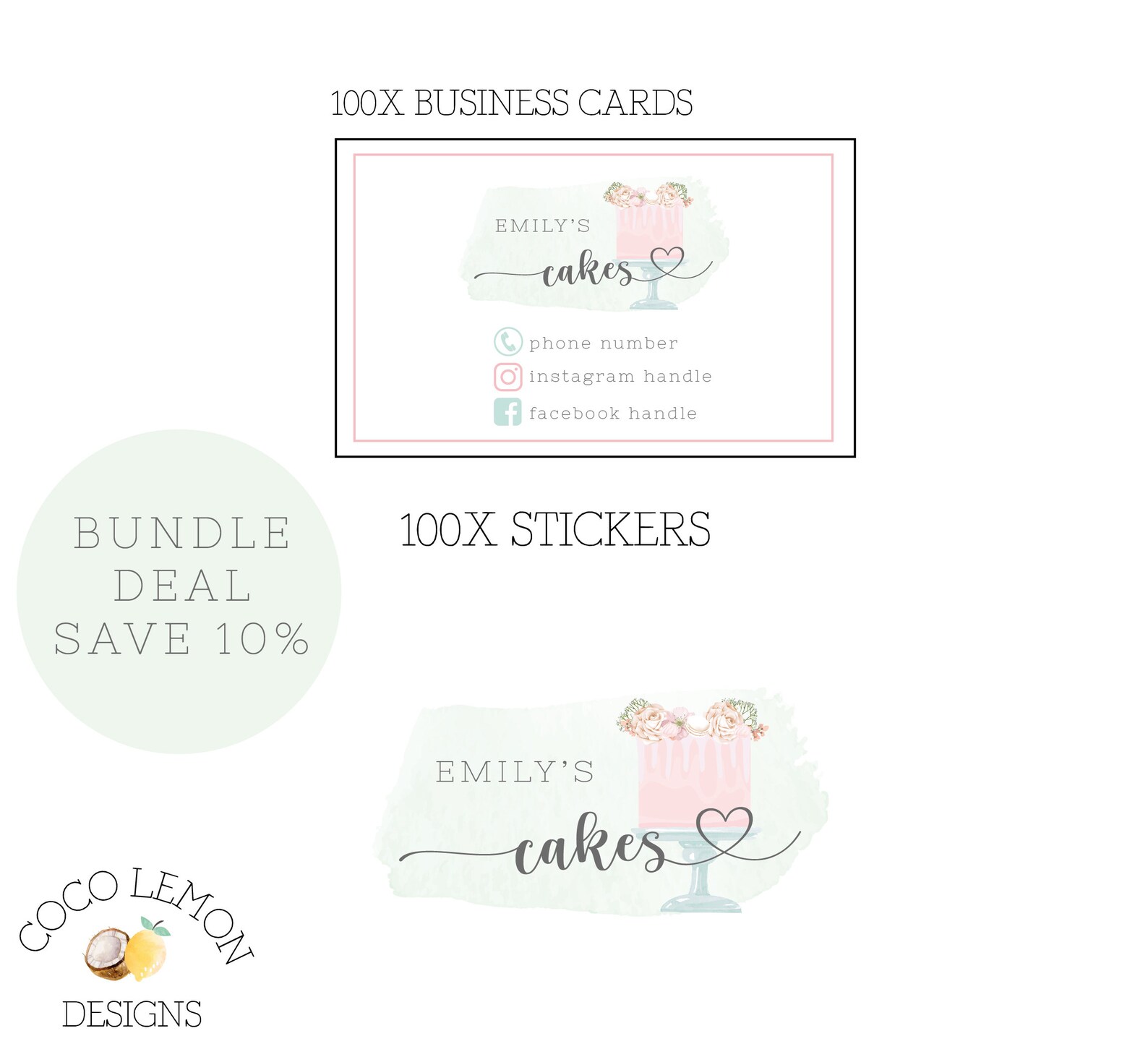 Download Small Business Business Card Sticker Bundle Business Card ...