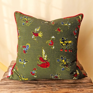 Beautiful Creatures, Home Decor, African Wax Print Cushion, House Warming Gift, Throw Pillow