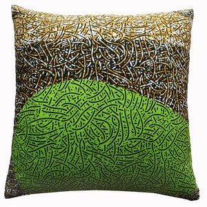 Birne Jade Kissen, Afrikanisches Druckkissen, Baumwollstoff, Ankara Druckkissen, Handgemacht, Osime Home