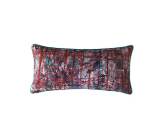 Purple Horizon  Lumbar Cushion- Best selling cushion - Afrochic Home Decor, Berry tones, romantic aesthetics, jewel tones House Warming Gift