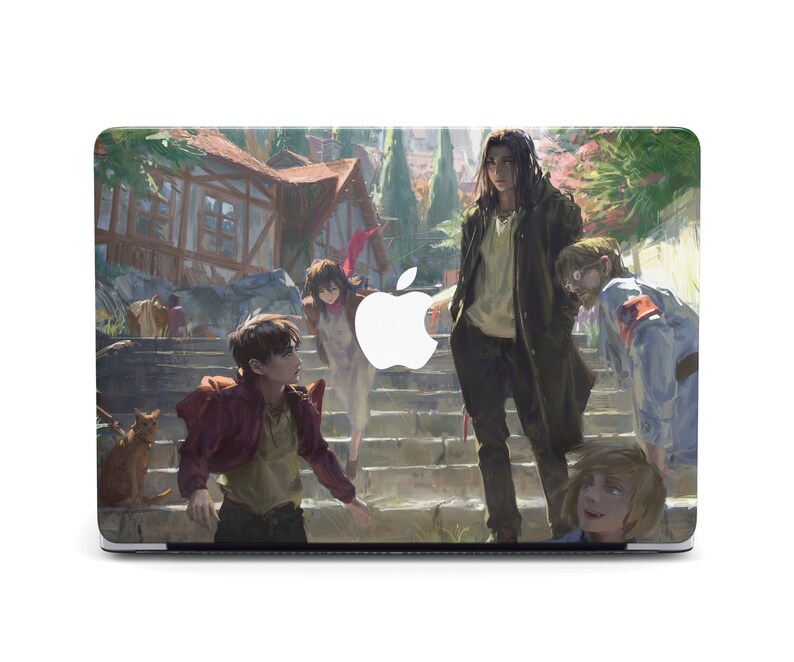 Anime Village Macbook Pro 16 15 13 Case Happy Family Print Medieval City Mac Air 13 11 Plastic Sleeve Macbook 12 inch Case Before The Attack
