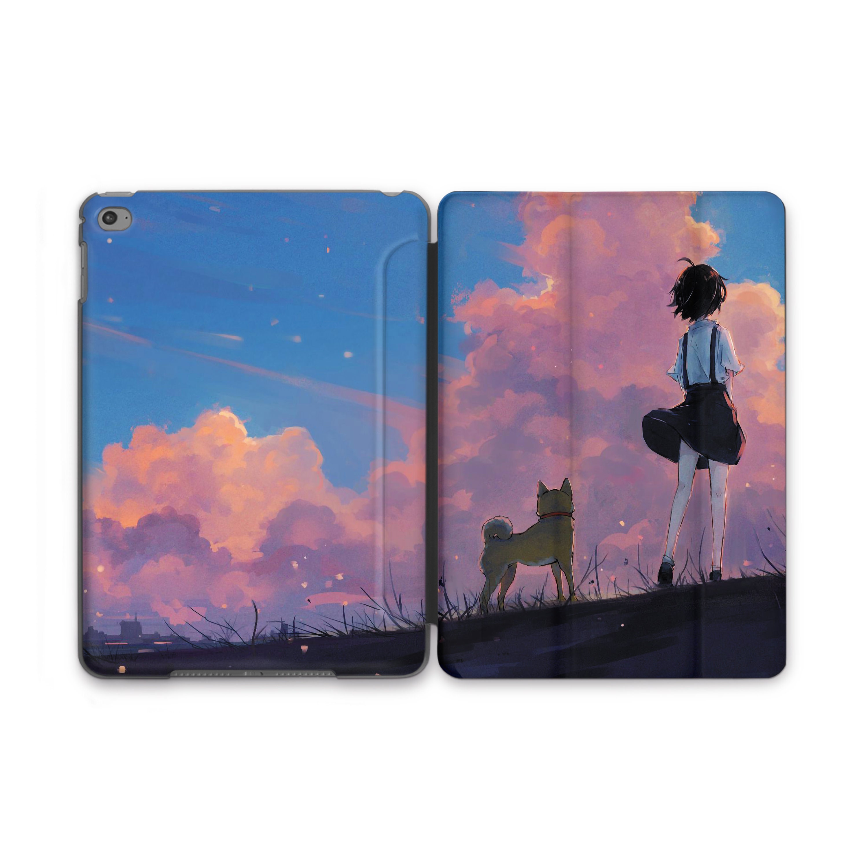 Anime Girl Ipad 10 2 Case Ipad 9 7 Case Ipad Air 4 Shiba Ipad Etsy