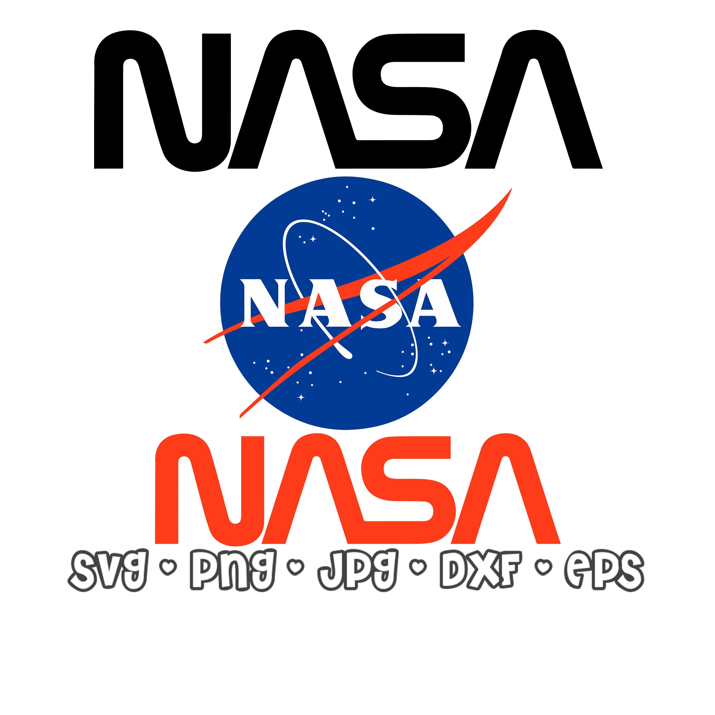 Logotipo de la NASA Clip Art Astronauta Emblema Vector Image - Etsy España
