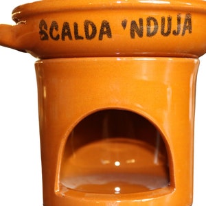 Terracotta Nduja warmer handcrafted high quality from Calabria