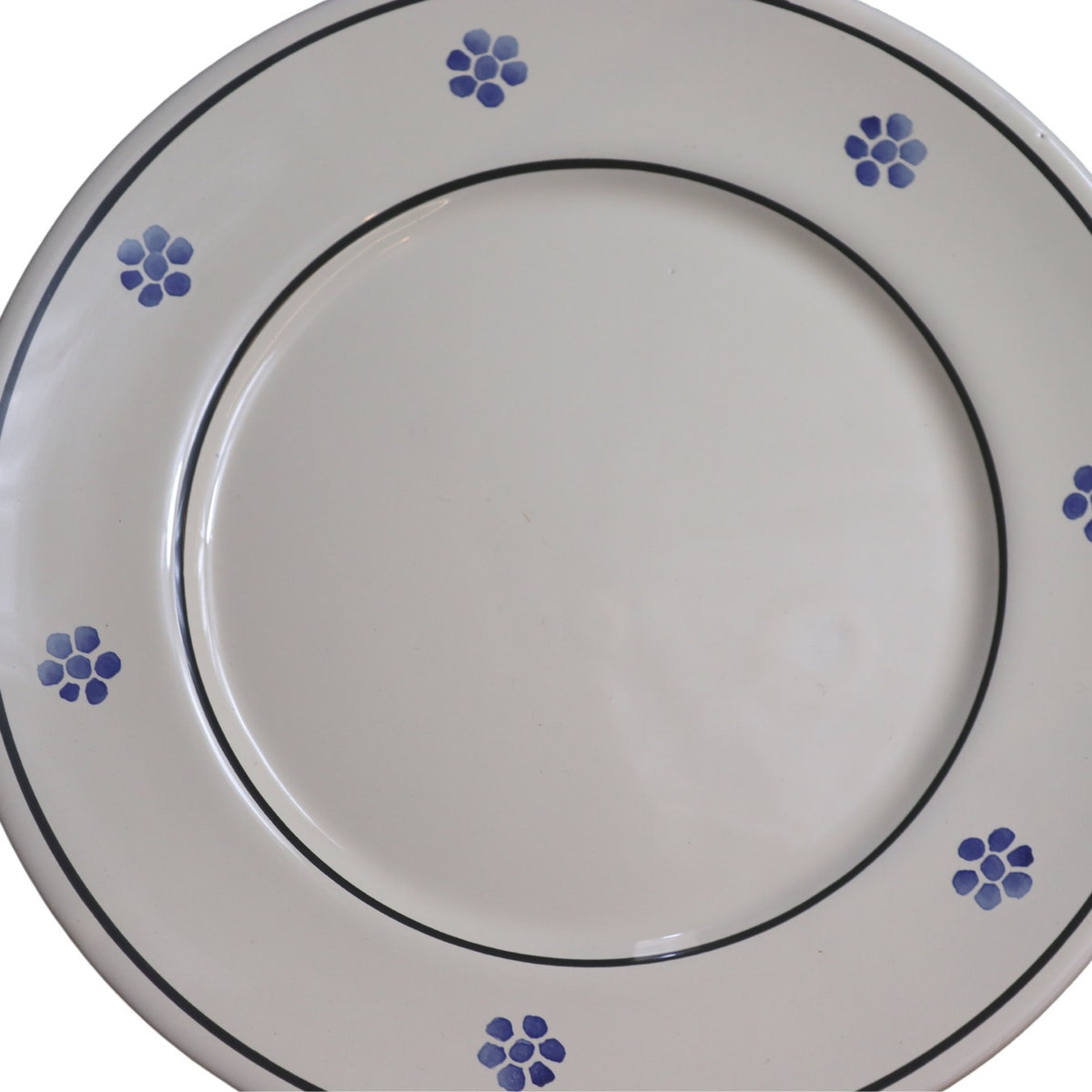 Piatti Piani in Terracotta 25 Cm, Color Crema E Fiori Blu - Etsy