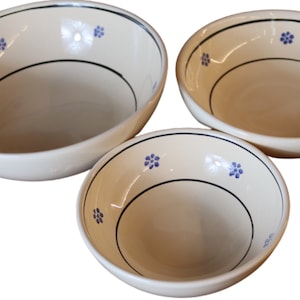 3 bowls set in ceramic handmade typical Puglia and Calabria