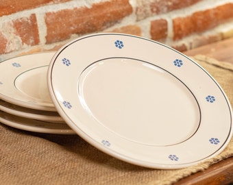 Set 4 serving ceramic dining plates italian handmade