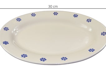 Large Oval serving platter, ceramic sperlonga for serving 30 cm x 23 cm