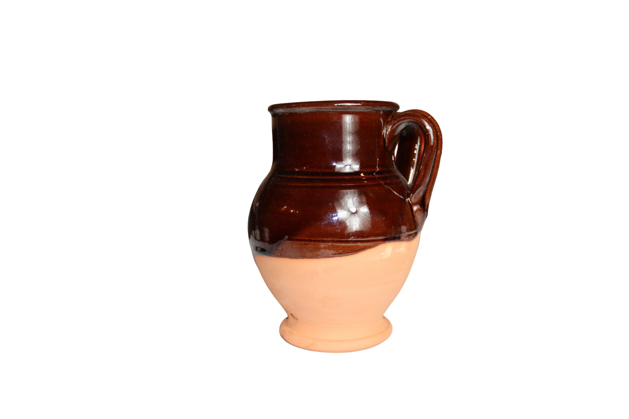 Small Pignata Pan Terracotta of the Southern Italy. Fire Pan for