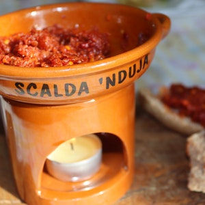 Réchaud Nduja en terre cuite de haute qualité fabriqué à la main en Calabre image 8