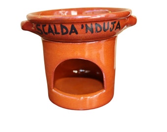 Terracotta Nduja warmer handcrafted high quality from Calabria